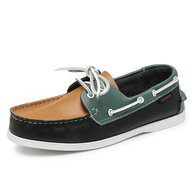Boat Shoe Leather - 정품 가죽 로퍼 남성용 캐주얼 신발,