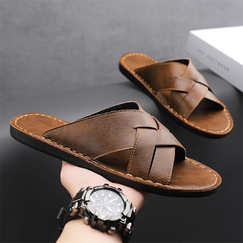 Men'S Shoes Hey Dude - 정품 가죽 남성 캐주얼 샌들 여름
