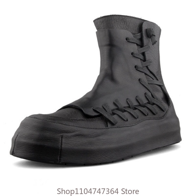 Men'S Shoes Hey Dude - 레트로 디자인 천연 가죽 캐주얼 앵클