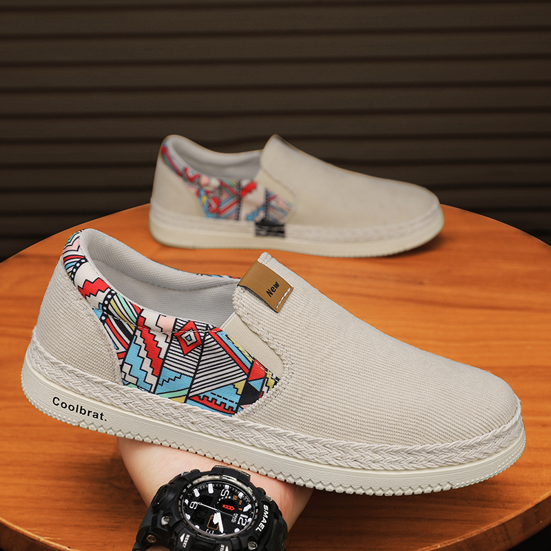 Men Shoes Designer - 휴대용 남성 캐주얼 천 신발, 초경량,