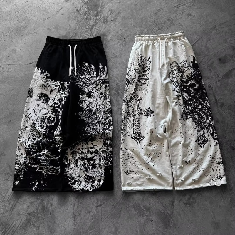 Men Shoes Joggers - 2026 Y2K 레트로 캐주얼 팬츠 고딕