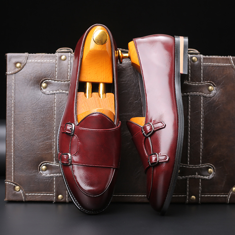 Monk Strap Shoe - 패션 남성 로퍼 새로운 수제 레트로
