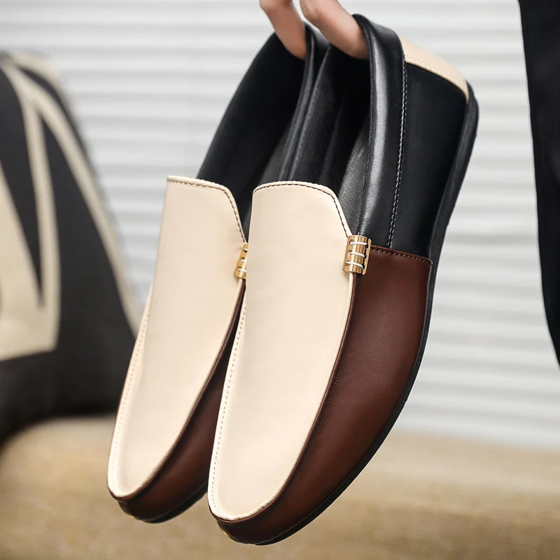 Men'S Shoes Hey Dude - 남성용 패션 가죽 로퍼 플랫 슈즈