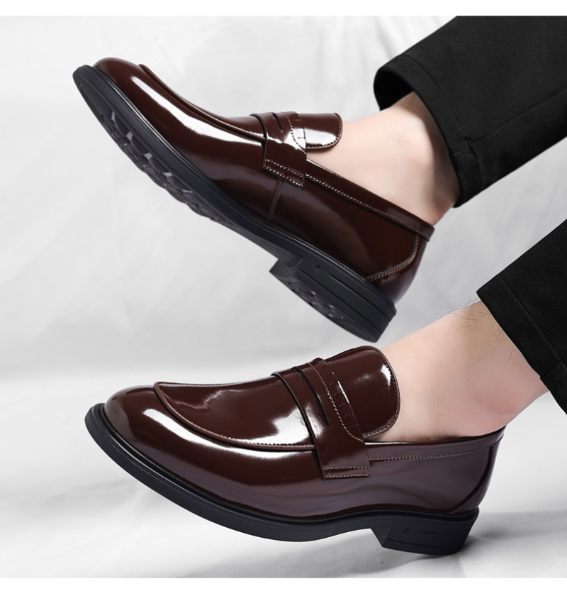 Monk Strap Shoe - 남성용 짙은 녹색 에나멜 벨벳 스플라이스