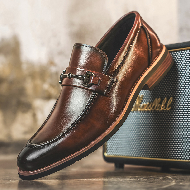 Monk Strap Shoe - 남성용 짙은 녹색 에나멜 벨벳 스플라이스