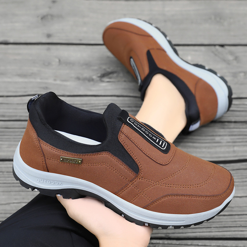 남성용 캐주얼 워킹화, 인조 스웨이드 가죽 슬립온, 정 - Boat Shoe Leather 리뷰 및 가격