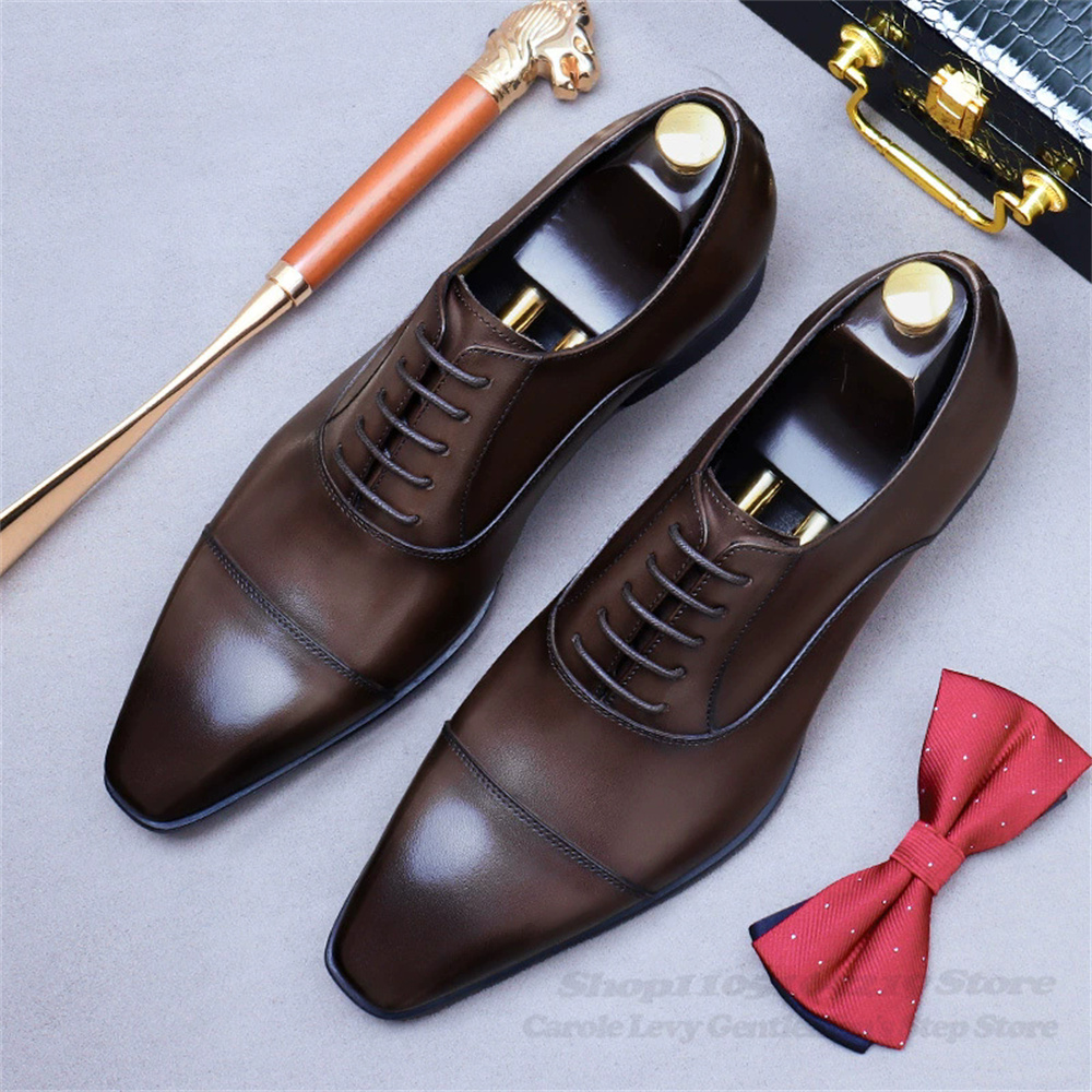 남성 옥스포드 가죽 신발 새로운 비즈니스 정장 소 가죽 - Men'S Shoes For Suits 리뷰 및 가격