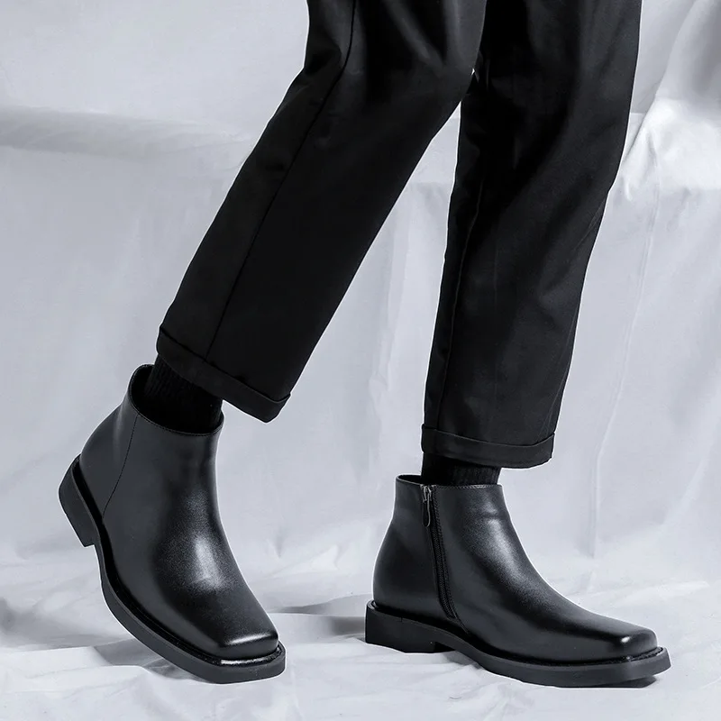 블랙 새로운 패션 남성 캐주얼 가죽 신발 가을 겨울 드 - Men'S Shoes Hey Dude 리뷰 및 가격