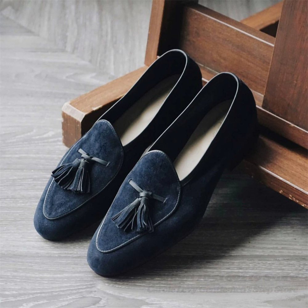 태슬 장식 남성 로퍼 네이비 블루 캐주얼 슬립온 플랫  - Men'S Shoes Hey Dude 리뷰 및 가격