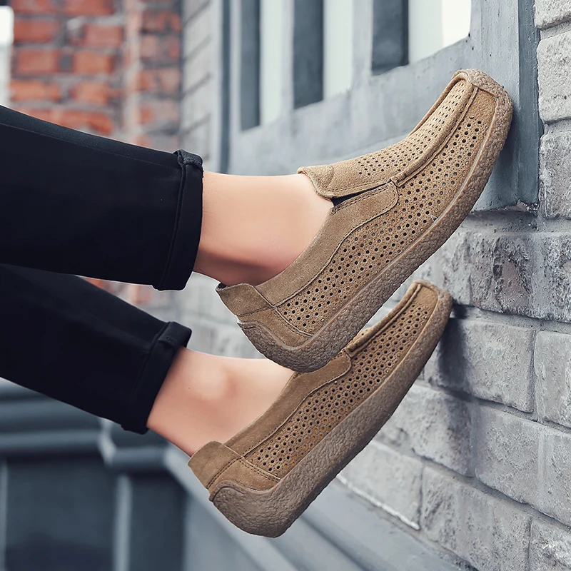 남성 로퍼 고품질 슬립온 캐주얼 신발 가죽 두꺼운 밑창 - Men'S Shoes Hey Dude 리뷰 및 가격