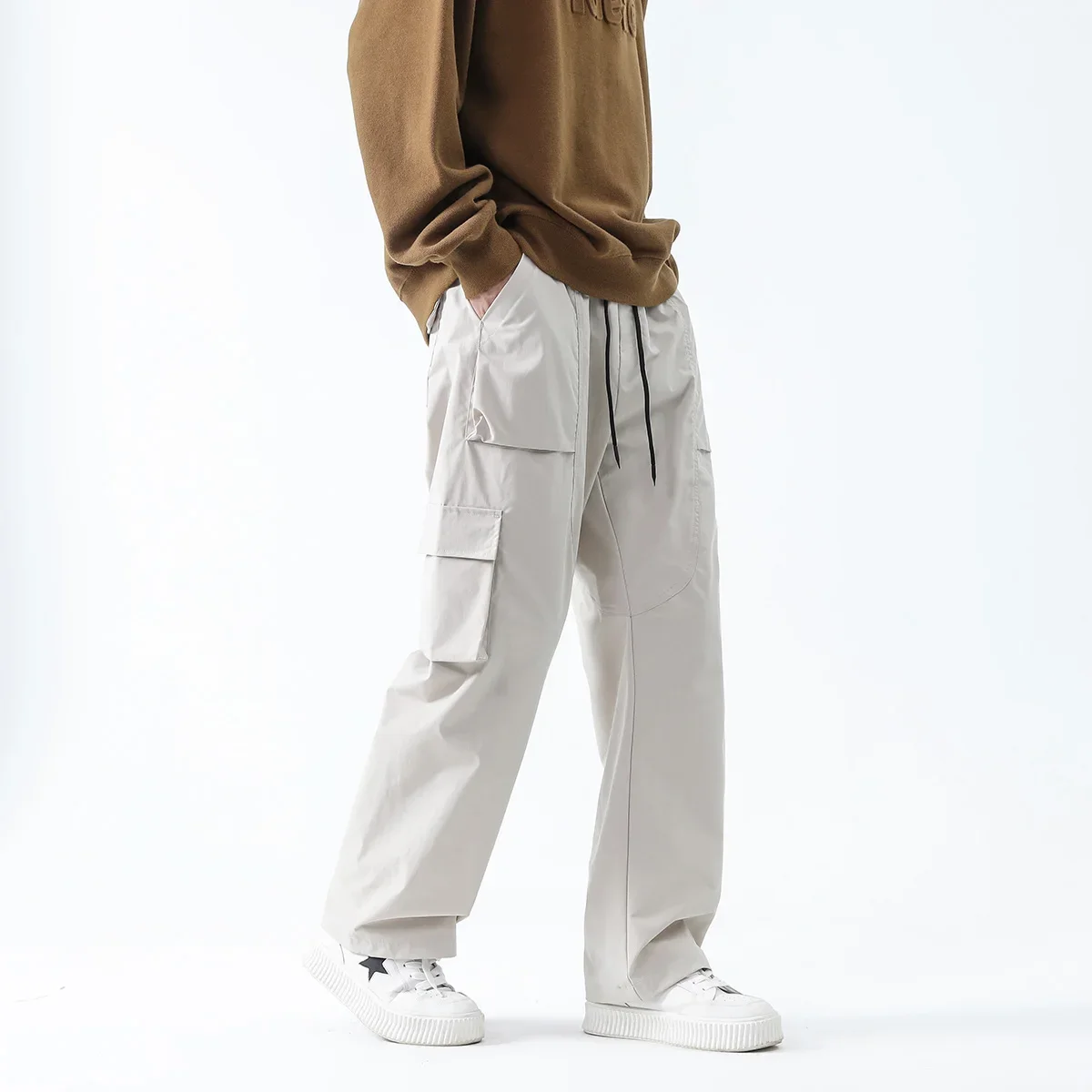 스트리트웨어 힙합 조거 카고 팬츠 남성 멀티 포켓 탄성 - Men Shoes Joggers 리뷰 및 가격