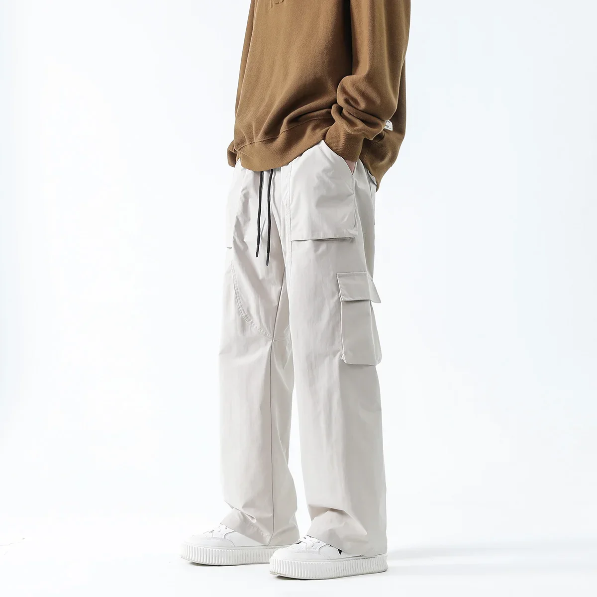 스트리트웨어 힙합 조거 카고 팬츠 남성 멀티 포켓 탄성 - Men Shoes Joggers 리뷰 및 가격