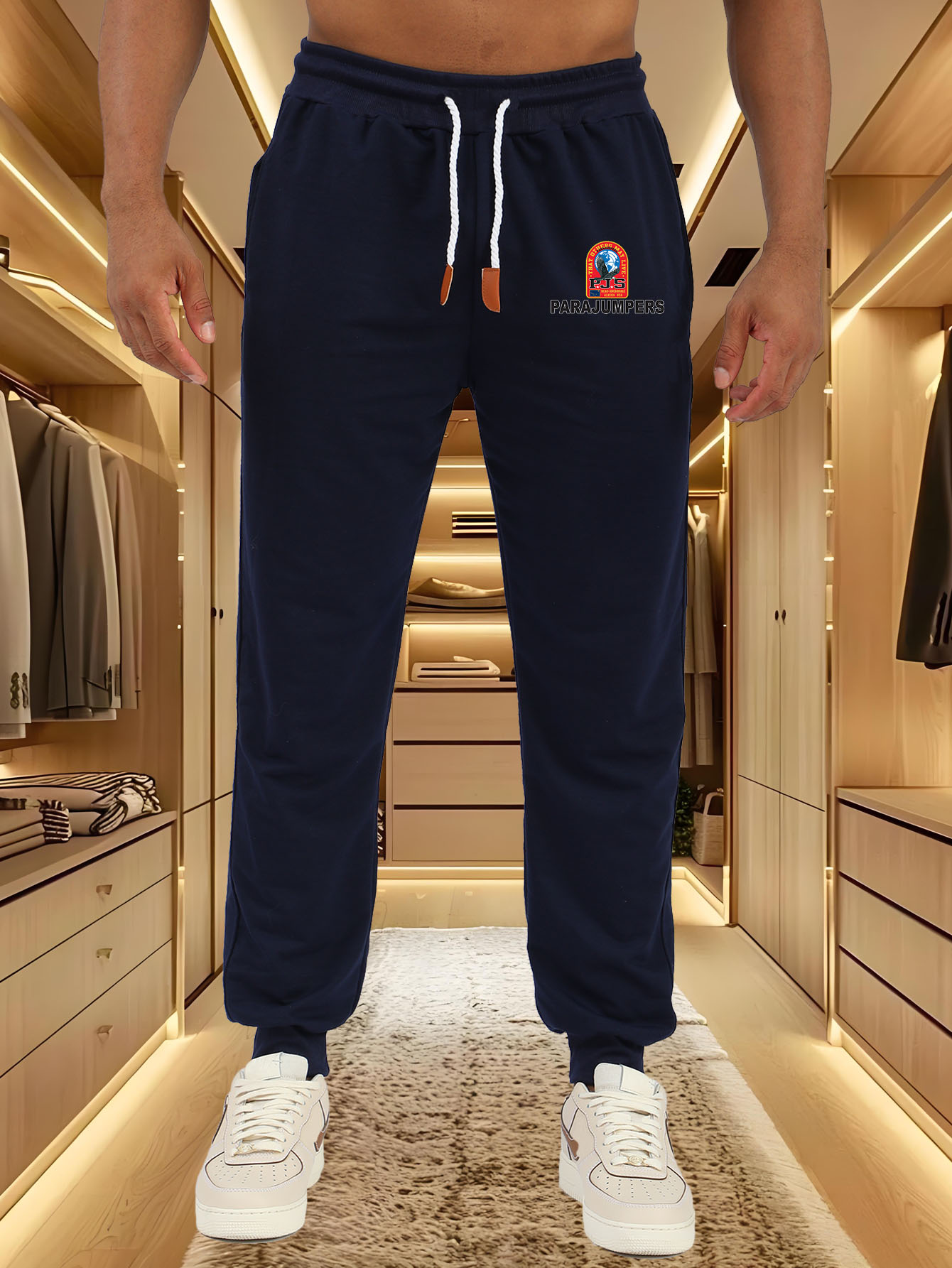 남성 조깅 바지 파라점퍼스 컬러풀 쉴드 배지 로고 프린 - Men Shoes Joggers 리뷰 및 가격