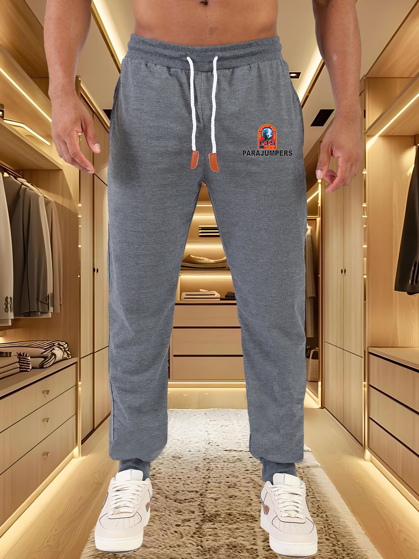 남성 조깅 바지 파라점퍼스 컬러풀 쉴드 배지 로고 프린 - Men Shoes Joggers 리뷰 및 가격