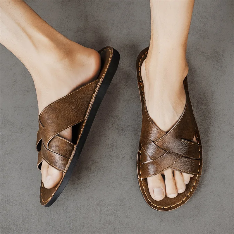 정품 가죽 남성 캐주얼 샌들 여름 남성 슬리퍼 야외 통 - Men'S Shoes Hey Dude 리뷰 및 가격