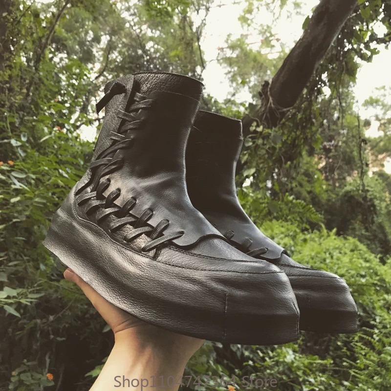 레트로 디자인 천연 가죽 캐주얼 앵클 부츠 남성용 두꺼 - Men'S Shoes Hey Dude 리뷰 및 가격