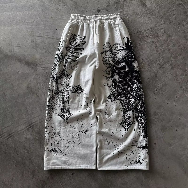 2026 Y2K 레트로 캐주얼 팬츠 고딕 해골 다이렉트 - Men Shoes Joggers 리뷰 및 가격