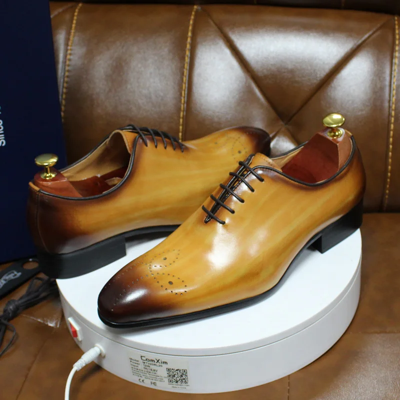 남성용 옥스퍼드 정품 가죽 신발, 홀컷 패션 포인티드  - Monk Strap Shoe 리뷰 및 가격