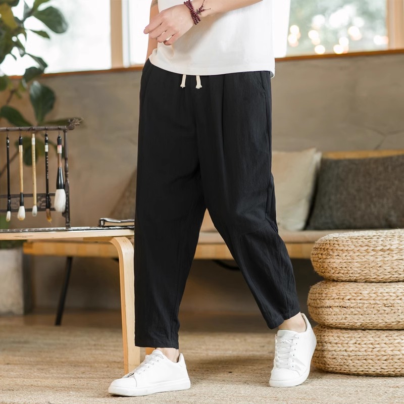 새로운 남성 리넨 경량 운동복 코튼 솔리드 컬러 통기성 - Men Shoes Joggers 리뷰 및 가격