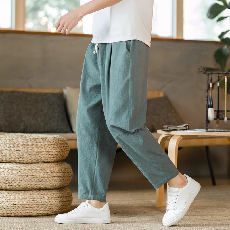 새로운 남성 리넨 경량 운동복 코튼 솔리드 컬러 통기성 - Men Shoes Joggers 리뷰 및 가격