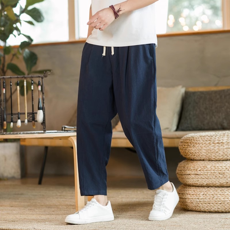 새로운 남성 리넨 경량 운동복 코튼 솔리드 컬러 통기성 - Men Shoes Joggers 리뷰 및 가격
