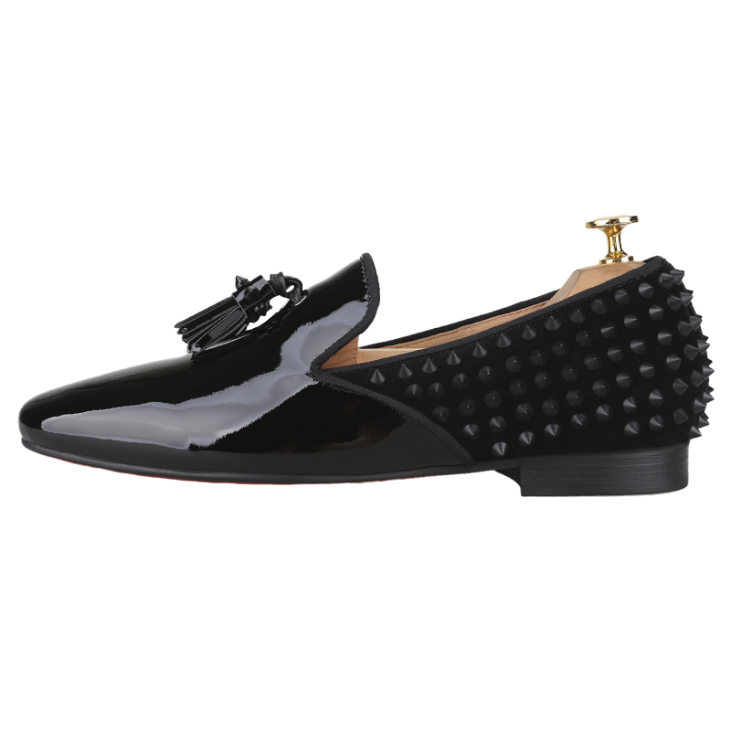 Piergitar 블랙 페이턴트 가죽 패치워크 스웨이드 - Men Shoes Red Tape 리뷰 및 가격
