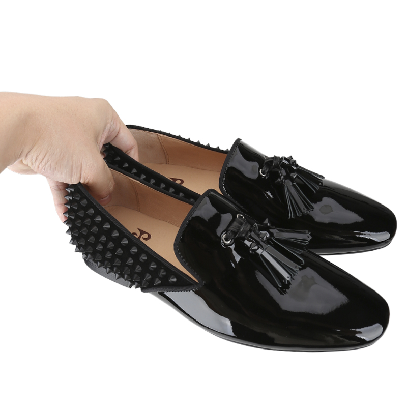 Piergitar 블랙 페이턴트 가죽 패치워크 스웨이드 - Men Shoes Red Tape 리뷰 및 가격