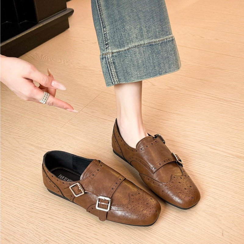 레트로 여성 신발 여성용 절묘한 영국 몽크 스트랩 신발 - Monk Strap Shoe 리뷰 및 가격