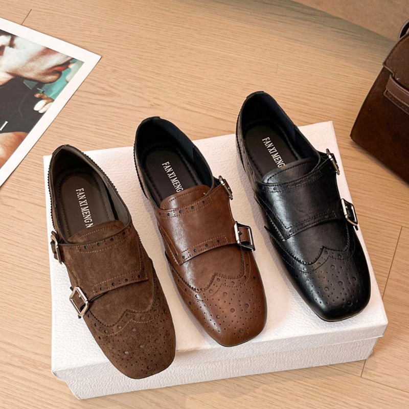 레트로 여성 신발 여성용 절묘한 영국 몽크 스트랩 신발 - Monk Strap Shoe 리뷰 및 가격