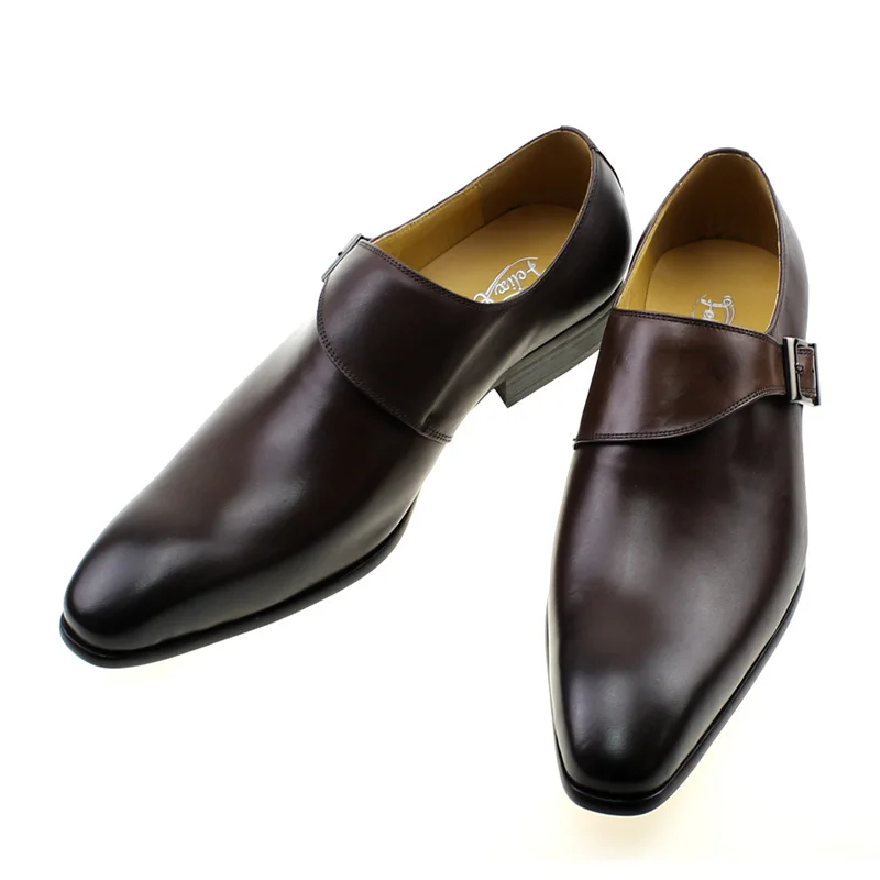 남자 정품 가죽 스님 스트랩 드레스 신발 2025 봄  - Monk Strap Shoe 리뷰 및 가격