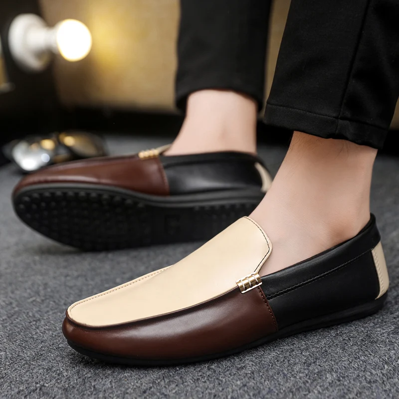 남성용 패션 가죽 로퍼 플랫 슈즈 편안한 남성 캐주얼  - Men'S Shoes Hey Dude 리뷰 및 가격