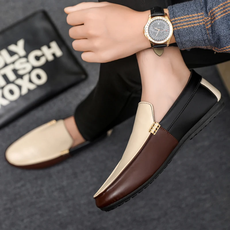 남성용 패션 가죽 로퍼 플랫 슈즈 편안한 남성 캐주얼  - Men'S Shoes Hey Dude 리뷰 및 가격