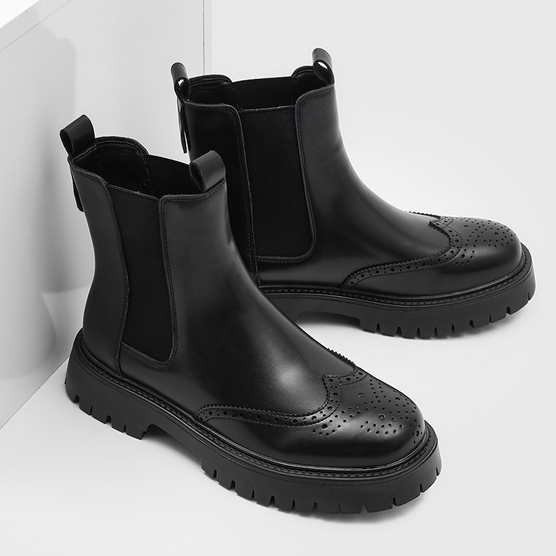 남성 패션 정품 가죽 부츠 브랜드 디자이너 조각 브로그 - Men'S Shoes Brogues 리뷰 및 가격