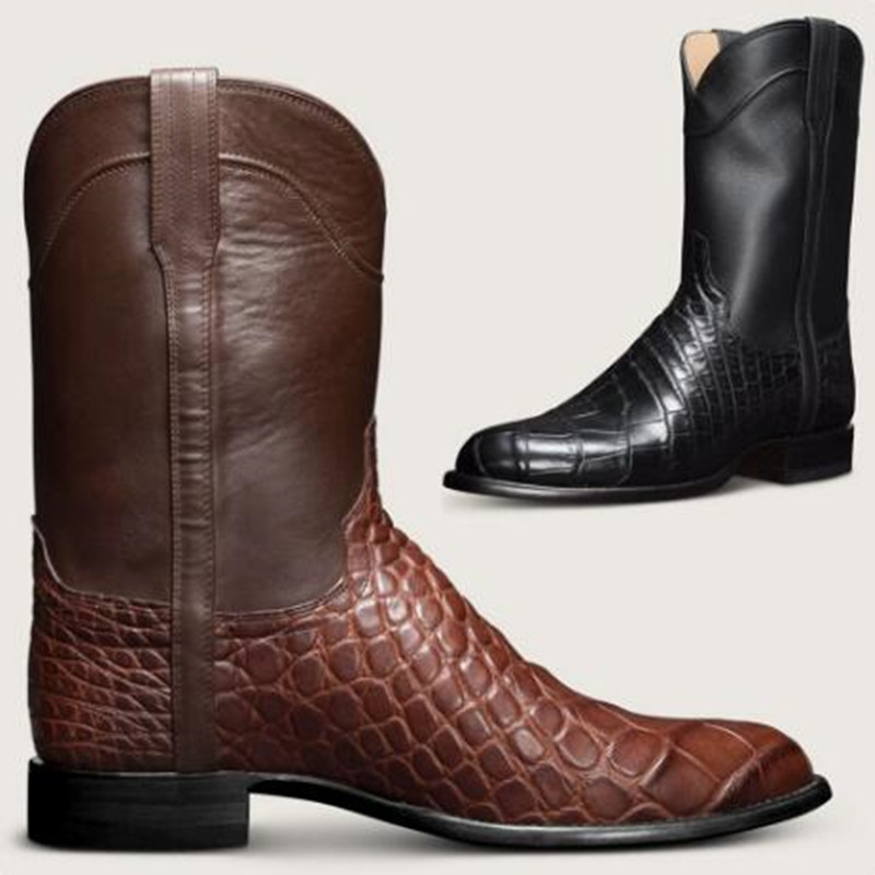 남성 클래식 패턴 앵클 부츠 레트로 디자인 남성화 와이 - Men Shoes Designer 리뷰 및 가격