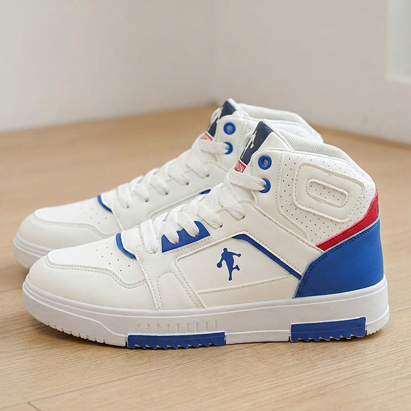 남성용 화이트 하이탑 컬러 블록 스니커즈, 스트리트웨어 - Men Shoes White Colour 리뷰 및 가격