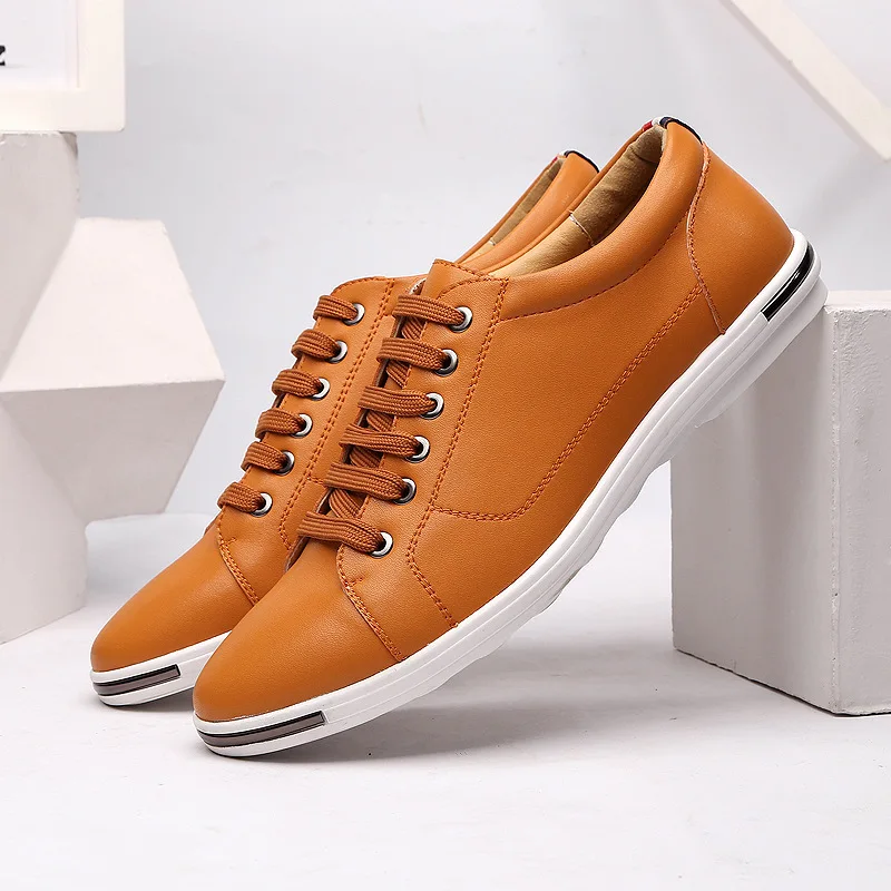 남성용 캐주얼 Size38-48 통기성 화이트 운동화  - Boat Shoe Leather 리뷰 및 가격