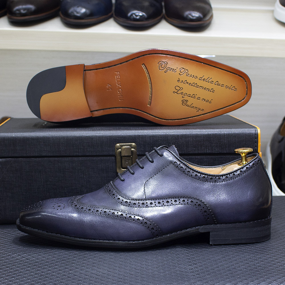 남성용 수제 윙팁 옥스포드 신발, 정품 송아지 가죽 브 - Monk Strap Shoe 리뷰 및 가격