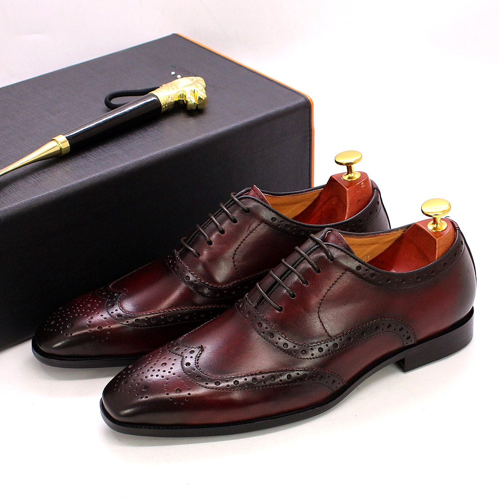 남성용 수제 윙팁 옥스포드 신발, 정품 송아지 가죽 브 - Monk Strap Shoe 리뷰 및 가격